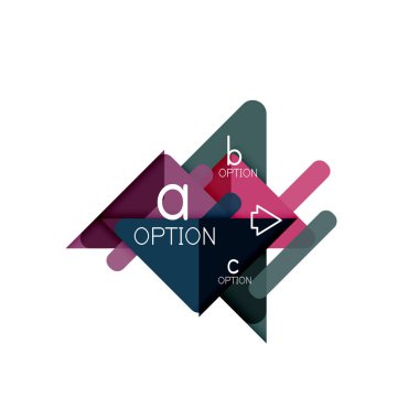 Üçgen veri görselleştirme tasarım, seçenek Infographic düzen