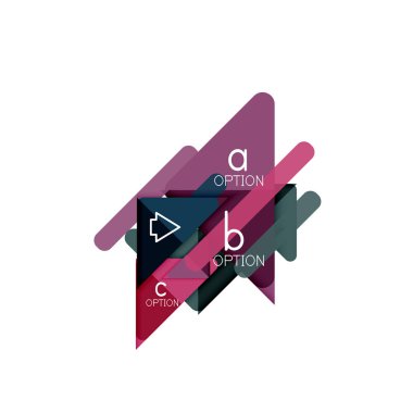 Üçgen veri görselleştirme tasarım, seçenek Infographic düzen