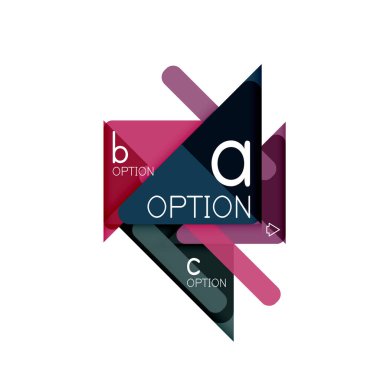 Üçgen veri görselleştirme tasarım, seçenek Infographic düzen