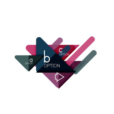 Üçgen veri görselleştirme tasarım, seçenek Infographic düzen