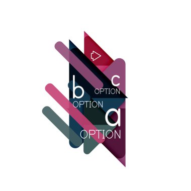 Üçgen veri görselleştirme tasarım, seçenek Infographic düzen