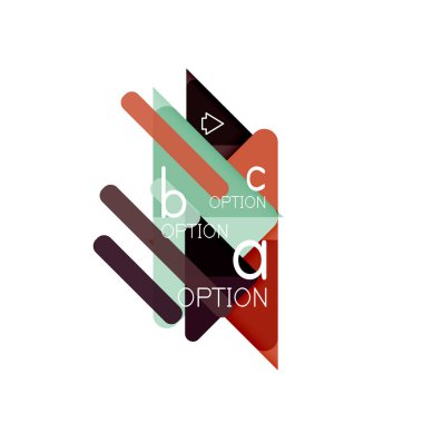 Üçgen veri görselleştirme tasarım, seçenek Infographic düzen