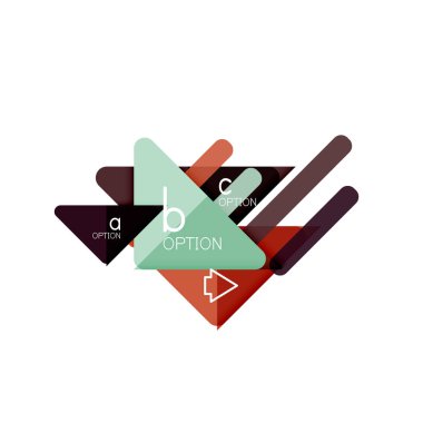 Üçgen veri görselleştirme tasarım, seçenek Infographic düzen