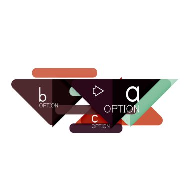 Üçgen veri görselleştirme tasarım, seçenek Infographic düzen