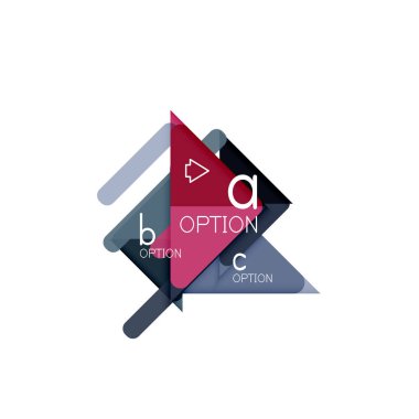 Üçgen veri görselleştirme tasarım, seçenek Infographic düzen