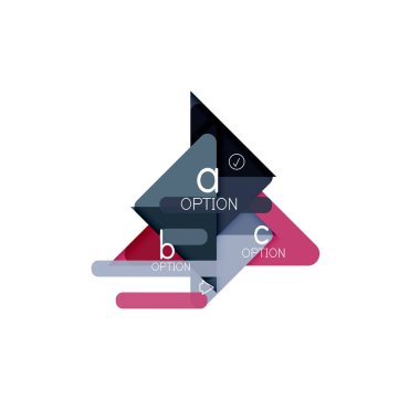 Üçgen veri görselleştirme tasarım, seçenek Infographic düzen