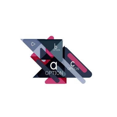 Üçgen veri görselleştirme tasarım, seçenek Infographic düzen