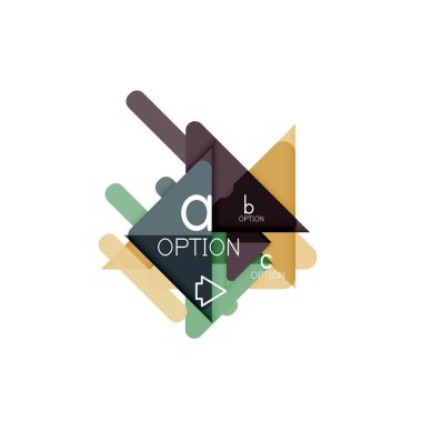 Üçgen veri görselleştirme tasarım, seçenek Infographic düzen