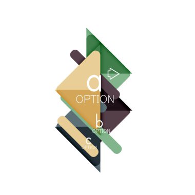 Üçgen veri görselleştirme tasarım, seçenek Infographic düzen