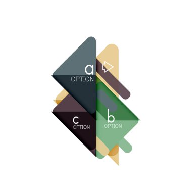 Üçgen veri görselleştirme tasarım, seçenek Infographic düzen