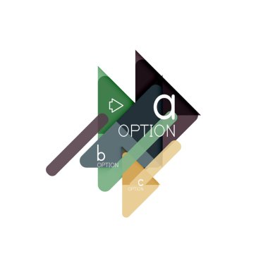 Üçgen veri görselleştirme tasarım, seçenek Infographic düzen