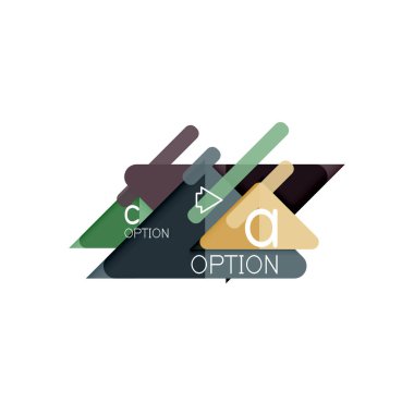 Üçgen veri görselleştirme tasarım, seçenek Infographic düzen