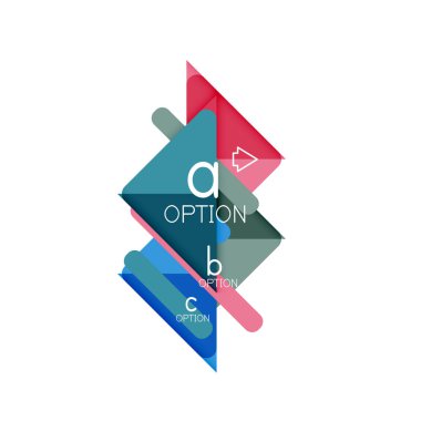 Üçgen veri görselleştirme tasarım, seçenek Infographic düzen