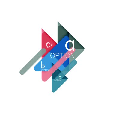 Üçgen veri görselleştirme tasarım, seçenek Infographic düzen