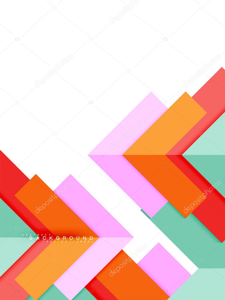 Multicolored abstract geometric shapes, geometry background for web banner