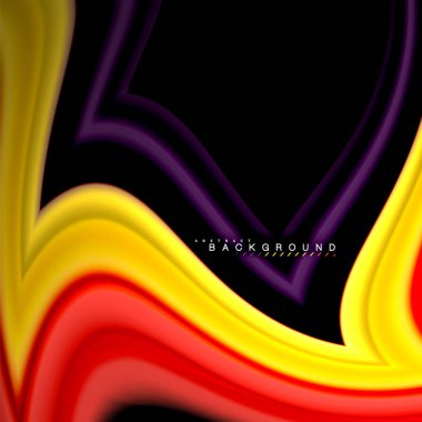 Sıvı çok renkli çizgilerle oluşturulan geometrik şekiller