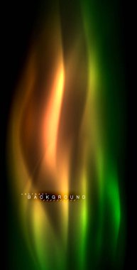 Neon parlayan dalga, sihirli enerji ve ışık arka plan