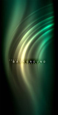 Neon parlayan dalga, sihirli enerji ve ışık arka plan