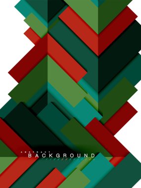 Çok renkli soyut geometrik şekiller, geometri arka plan web afiş için