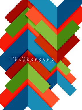 Çok renkli soyut geometrik şekiller, geometri arka plan web afiş için