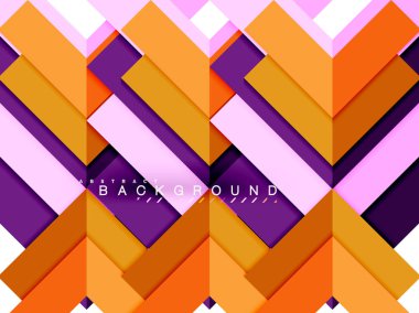 Çok renkli soyut geometrik şekiller, geometri arka plan web afiş için