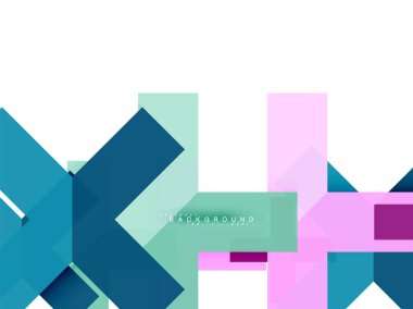 Çok renkli soyut geometrik şekiller, geometri arka plan web afiş için