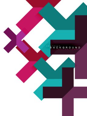 Çok renkli soyut geometrik şekiller, geometri arka plan web afiş için