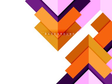 Çok renkli soyut geometrik şekiller, geometri arka plan web afiş için
