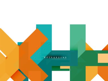 Çok renkli soyut geometrik şekiller, geometri arka plan web afiş için