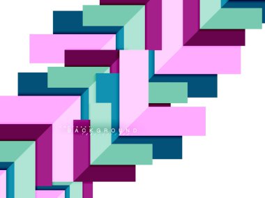 Çok renkli soyut geometrik şekiller, geometri arka plan web afiş için