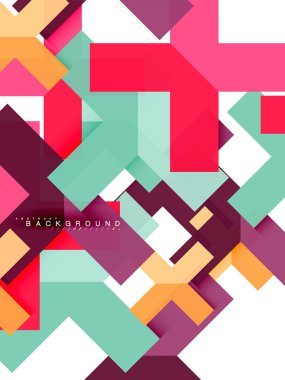 Çok renkli soyut geometrik şekiller, geometri arka plan web afiş için