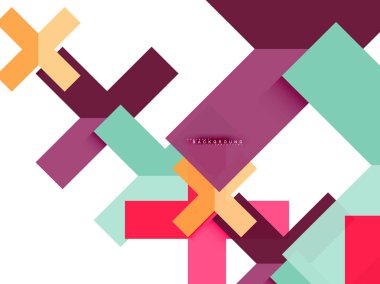 Çok renkli soyut geometrik şekiller, geometri arka plan web afiş için