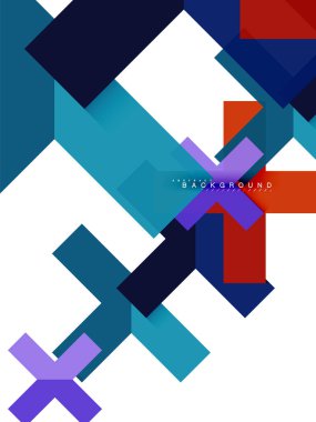 Çok renkli soyut geometrik şekiller, geometri arka plan web afiş için