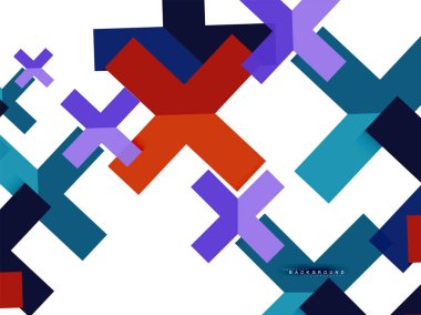 Çok renkli soyut geometrik şekiller, geometri arka plan web afiş için