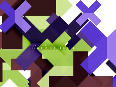 Çok renkli soyut geometrik şekiller, geometri arka plan web afiş için