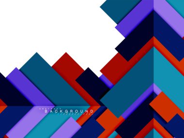 Çok renkli soyut geometrik şekiller, geometri arka plan web afiş için