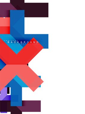 Çok renkli soyut geometrik şekiller, geometri arka plan web afiş için