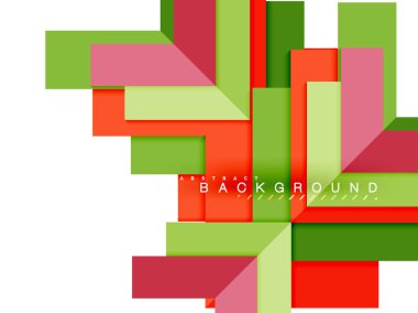 Çok renkli soyut geometrik şekiller, geometri arka plan web afiş için