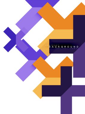 Çok renkli soyut geometrik şekiller, geometri arka plan web afiş için
