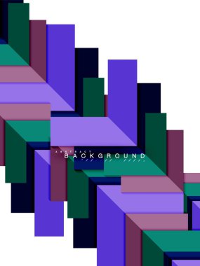 Çok renkli soyut geometrik şekiller, geometri arka plan web afiş için