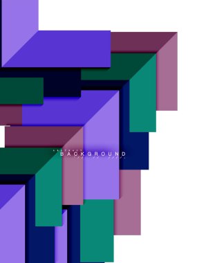 Çok renkli soyut geometrik şekiller, geometri arka plan web afiş için