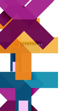 Çok renkli soyut geometrik şekiller, geometri arka plan web afiş için