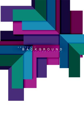 Çok renkli soyut geometrik şekiller, geometri arka plan web afiş için