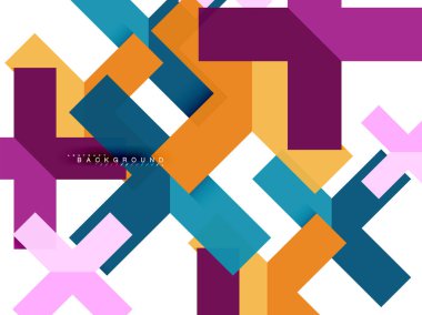 Çok renkli soyut geometrik şekiller, geometri arka plan web afiş için