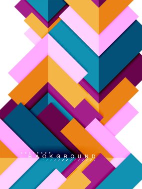 Çok renkli soyut geometrik şekiller, geometri arka plan web afiş için