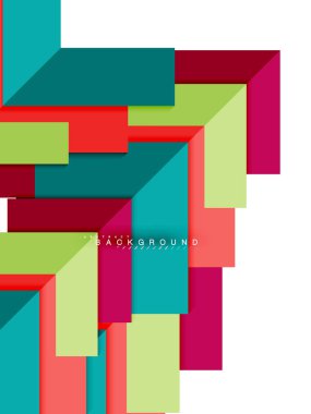 Çok renkli soyut geometrik şekiller, geometri arka plan web afiş için