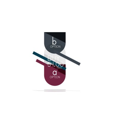 En az daire temiz soyut seçeneği adım Infographic tasarım öğesi, geometrik şekiller - Tur kareler, daireler ve satırları düzeni ile örnek metin