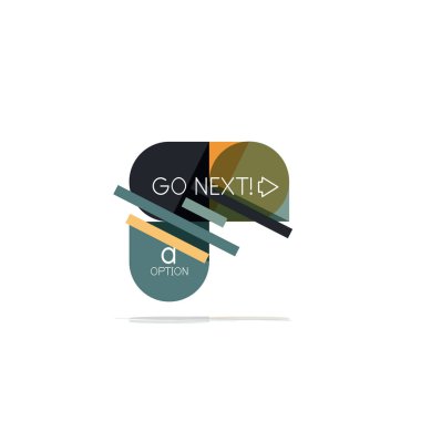 En az daire temiz soyut seçeneği adım Infographic tasarım öğesi, geometrik şekiller - Tur kareler, daireler ve satırları düzeni ile örnek metin