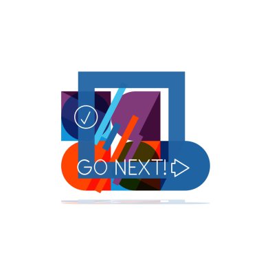 En az daire temiz soyut seçeneği adım Infographic tasarım öğesi, geometrik şekiller - Tur kareler, daireler ve satırları düzeni ile örnek metin