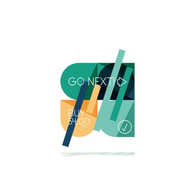 En az daire temiz soyut seçeneği adım Infographic tasarım öğesi, geometrik şekiller - Tur kareler, daireler ve satırları düzeni ile örnek metin